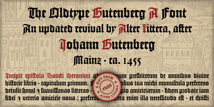 Gutenberg Calligraphy Font