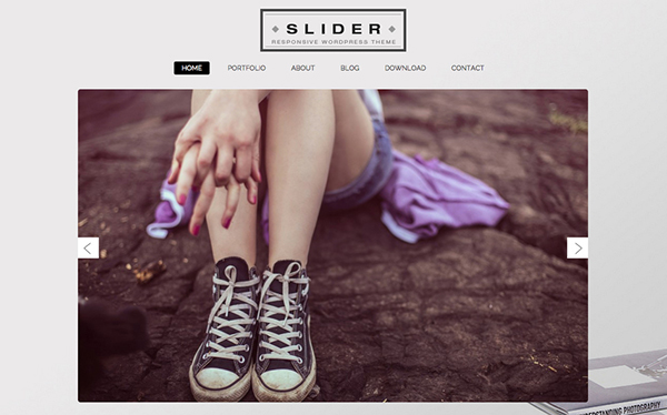 Slider Portfolio Free Responsive WordPress Theme