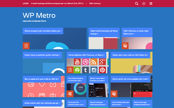 WP Metro Free Responsive Portfolio WordPress Theme