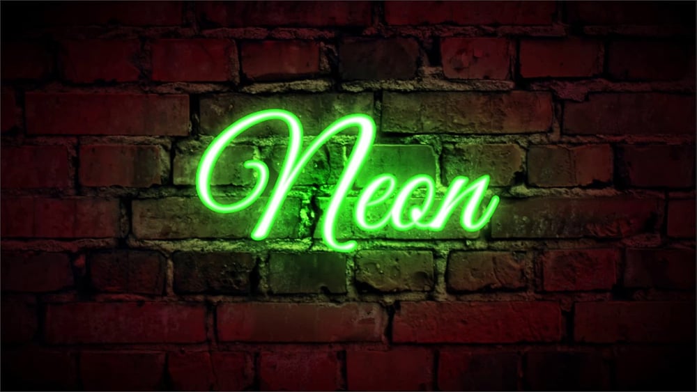 Neon Green Text