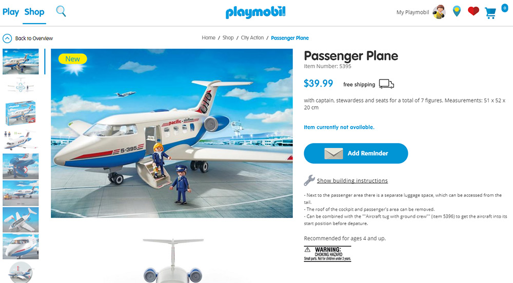 Playmobil product page