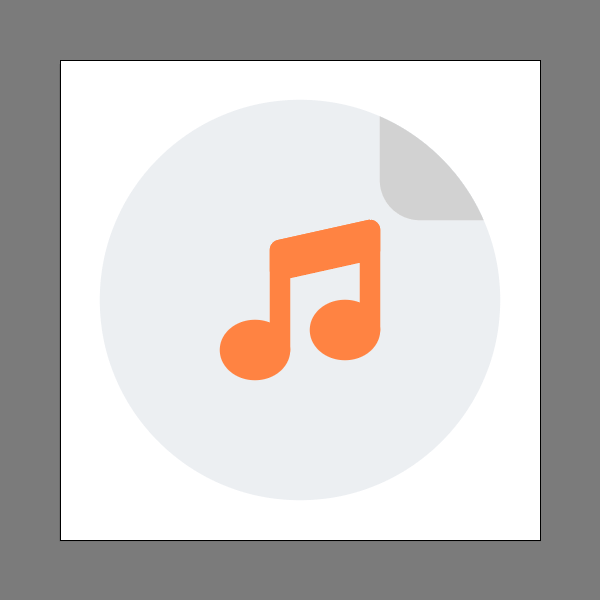 Finished product - music note icon