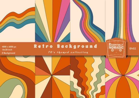 '60s Patterns and Backgrounds for Authentic Retro Designs