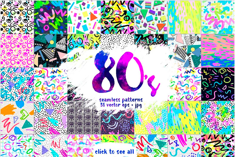 80s Patterns & Backgrounds - Vandelay Design