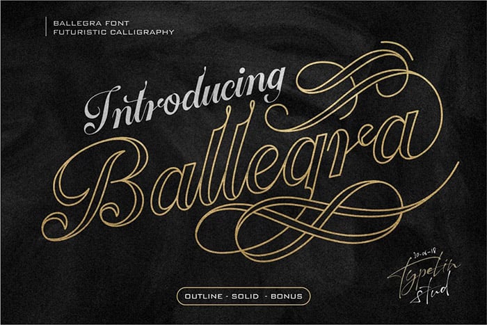 Outline Script Styles 35 Best Outline Fonts for Graphic Designs - Vandelay Design