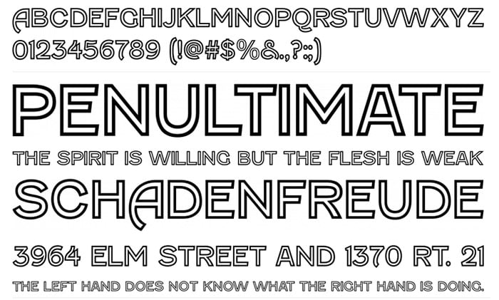 Outline Script Styles 35 Best Outline Fonts for Graphic Designs - Vandelay Design