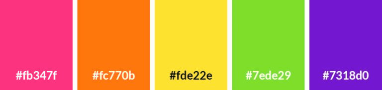 21 Bright Color Palettes with Hex Codes - Vandelay Design