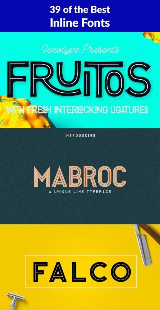 39 Best Inline Fonts for Unique Designs - Vandelay Design