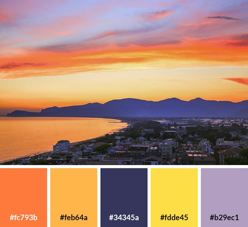 Opengl Professional Sunset Code Sunset Color Palette With Hex Codes - Vandelay Design