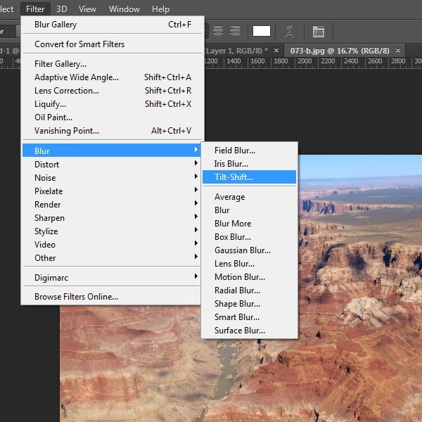 Add Tilt Shift Blur in Photoshop